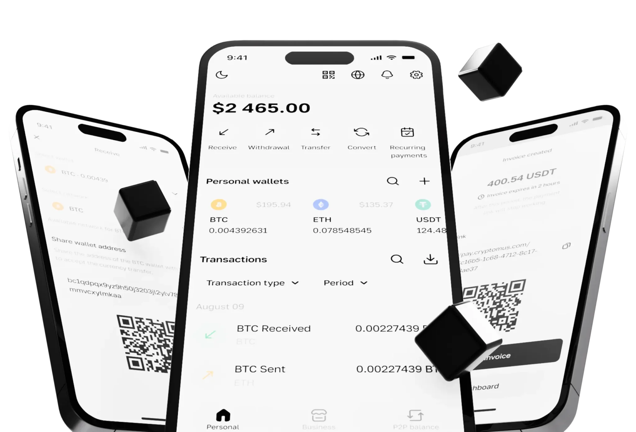 Pagos 3 App de pagos Cryptomus