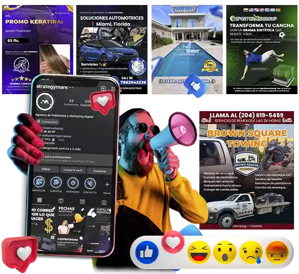 Home 5 Manejo de redes sociales en Colombia, Miami, Aruba, StrategyMark